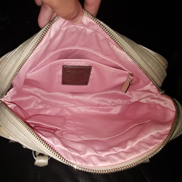 Authentic Coach Tan/Gold Satchel Purse - Picture 4 of 4